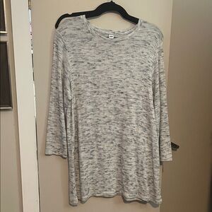 Old Navy Women's Marled Gray Long Sleeve Tee